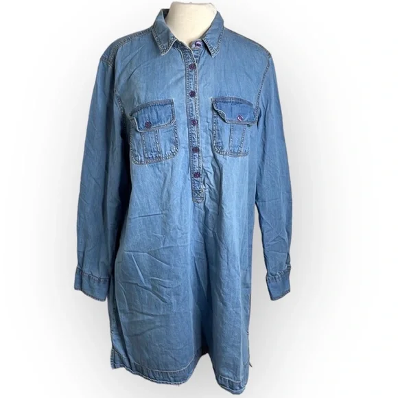 Blair womens Denim, dress, longsleeve Shirtdress